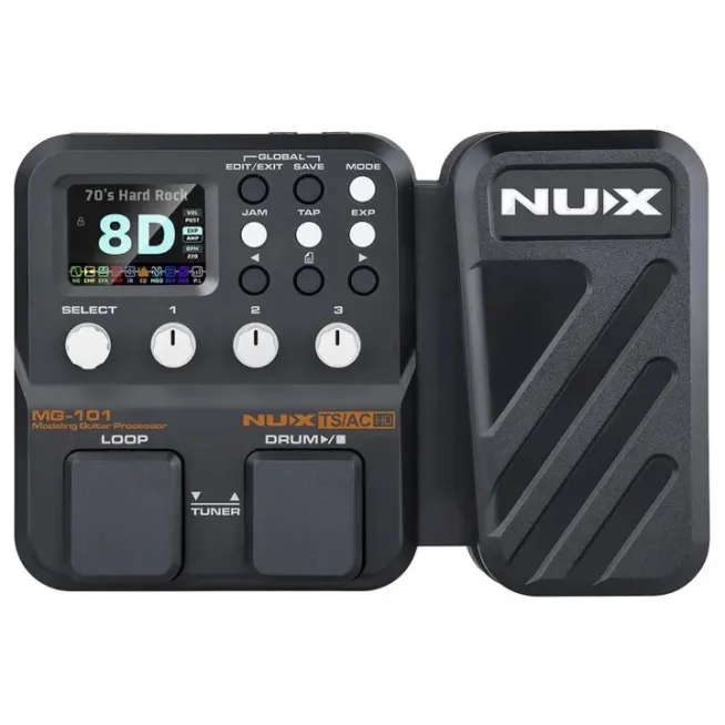 MG101 Pedalera multiefectos 46 efectos 25 amplificadores NUX