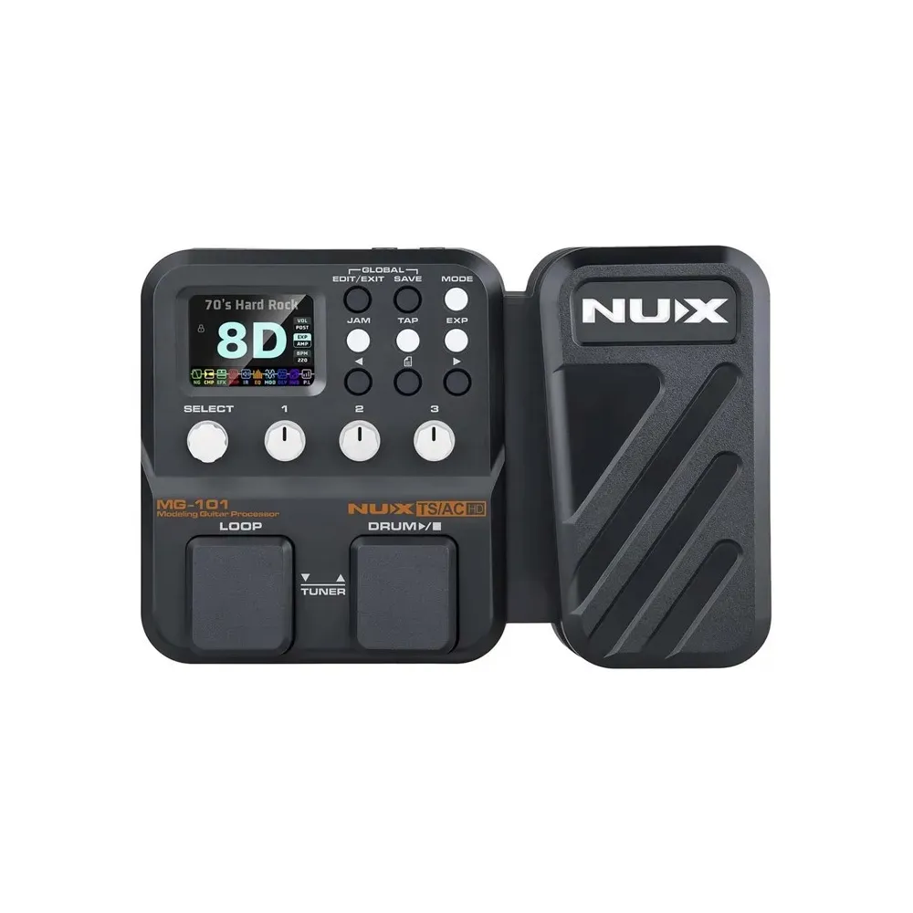 MG101 Pedalera multiefectos 46 efectos 25 amplificadores NUX MG101 Pedalera multiefectos 46 efectos 25 amplificadores NUX
