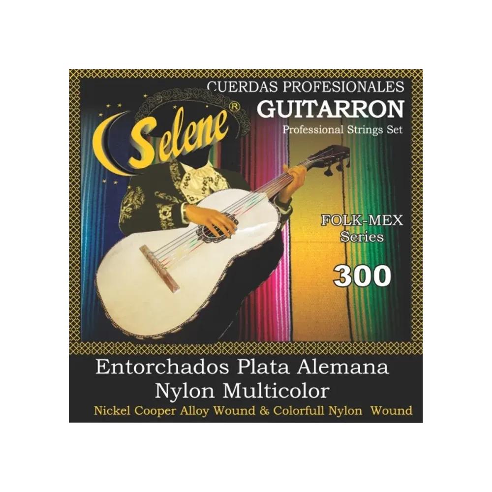 CGN300 Cuerdas Guitarrón multicolor/níquel SELENE