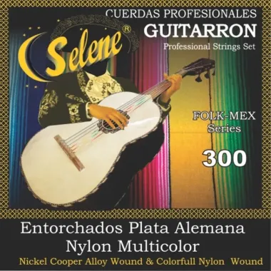 CGN300 Cuerdas Guitarrón multicolor/níquel SELENE