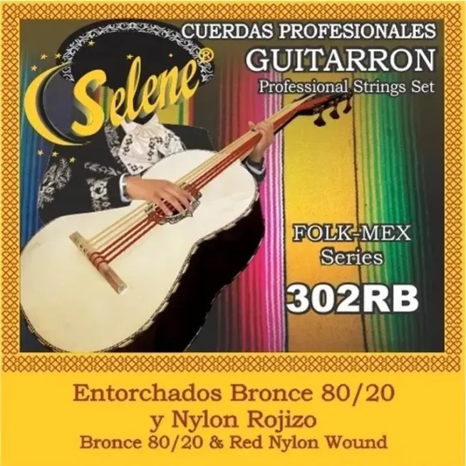 302RB Cuerdas guitarrón rojo/bronce 302RB SELENE