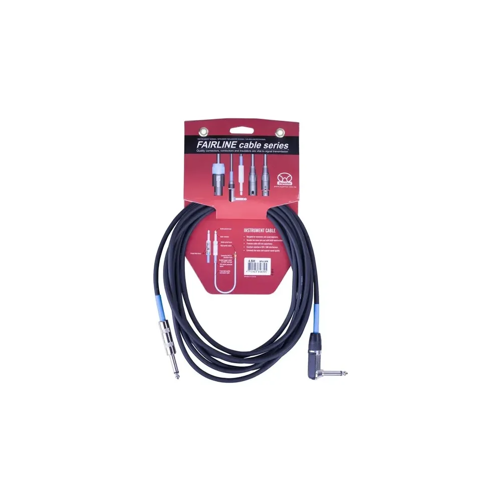 Cable De Plug A Plug Escuadra 6 Mtr. SFI6PR Marca Superlux.