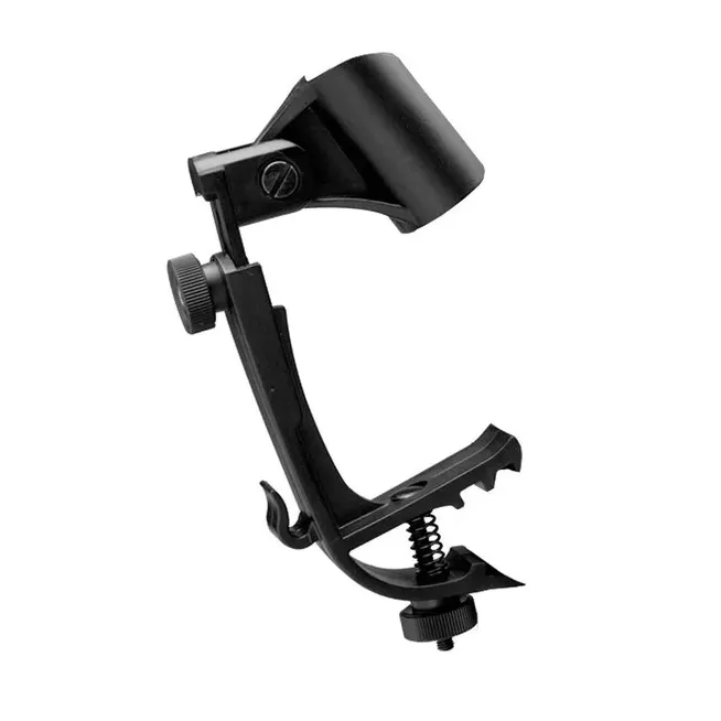 Soporte Para Micrófono En Batería Y Clip HM-25 Marca Superlux.