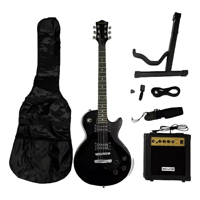 NEG10WLPBK Paq. Guit. Elect Negro Bellator Les Paul