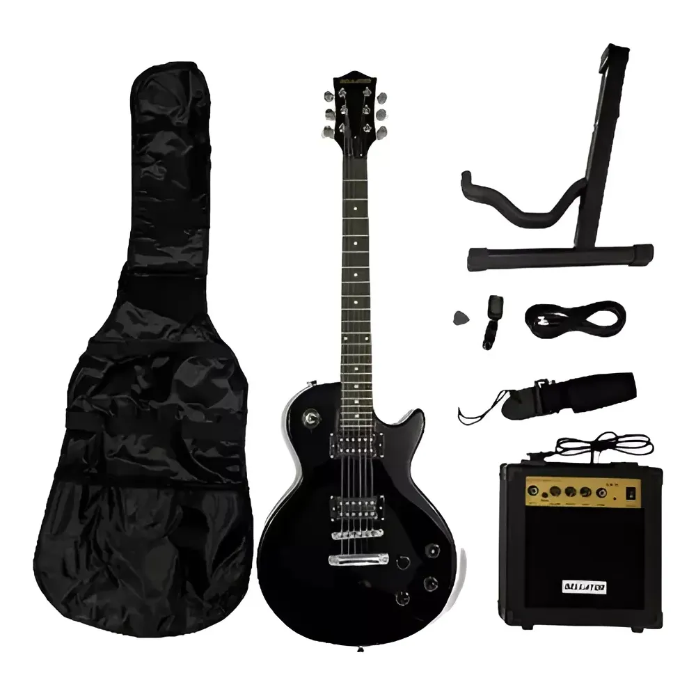 NEG10WLPBK Paq. Guit. Elect Negro Bellator Les Paul NEG10WLPBK Paq. Guit. Elect Negro Bellator Les Paul