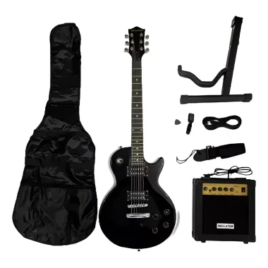 NEG10WLPBK Paq. Guit. Elect Negro Bellator Les Paul