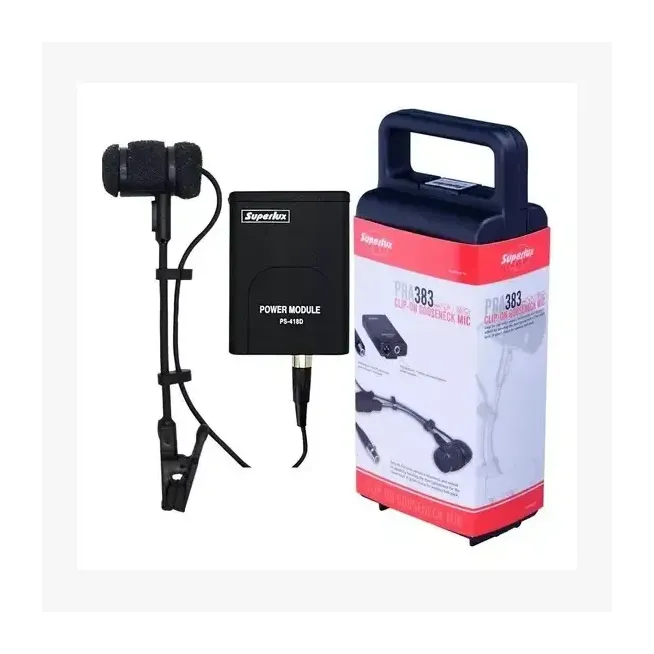 Microfono Para Instrumentos Condensador y Fuente Phantom