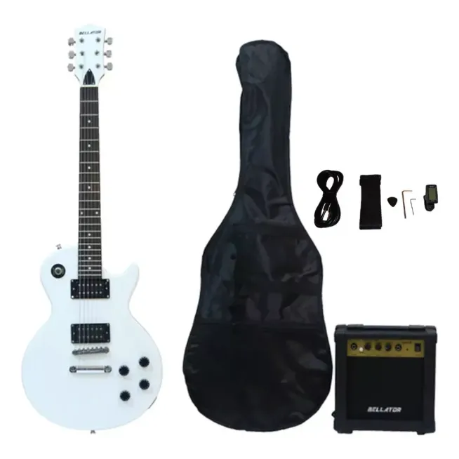 NEG10WLPWH Paq Guit. Elect Blanco Bellator Les Paul