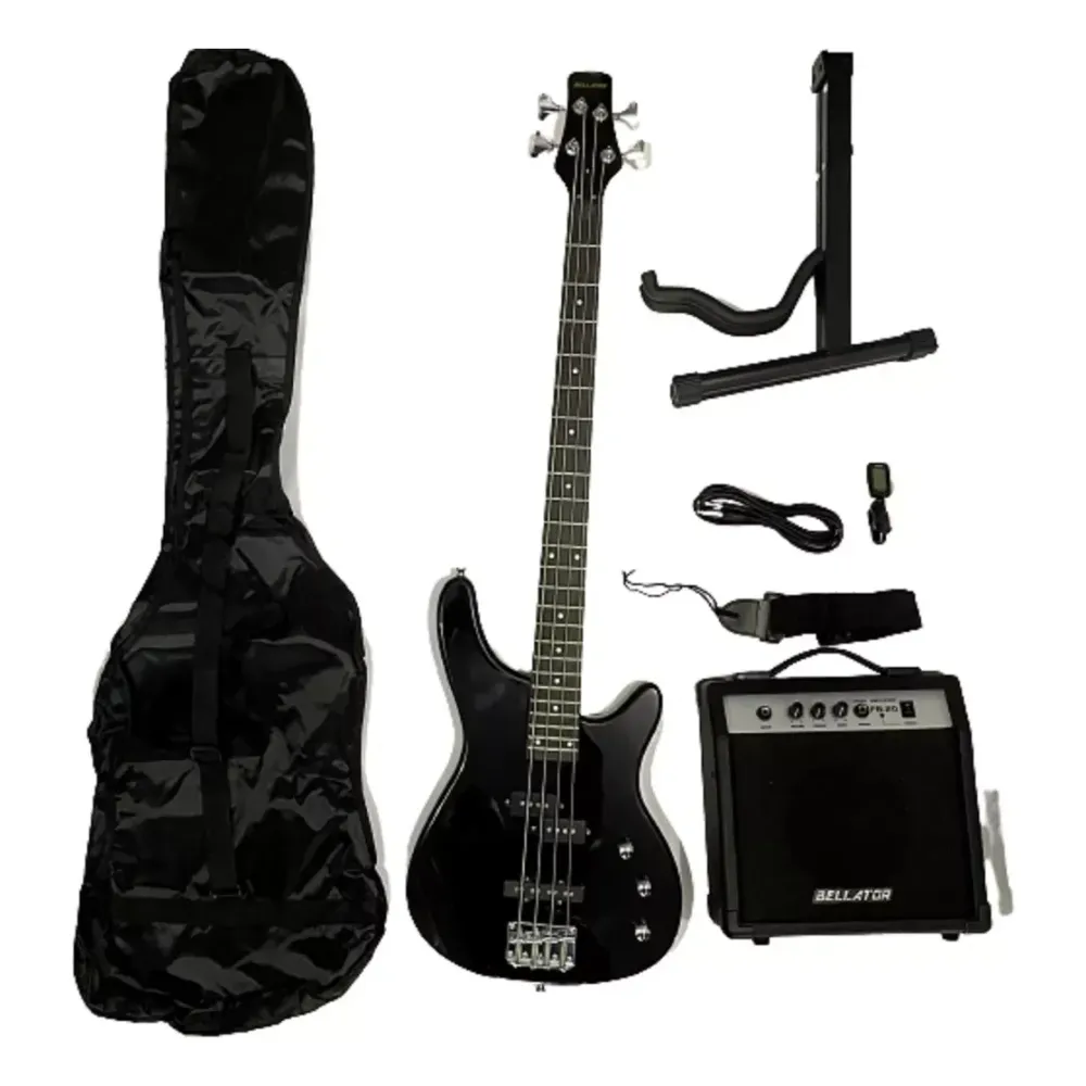 NEB20WBK Paq. Bajo Eléctrico Negro BELLATOR