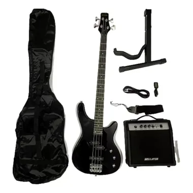 NEB20WBK Paq. Bajo Eléctrico Negro BELLATOR