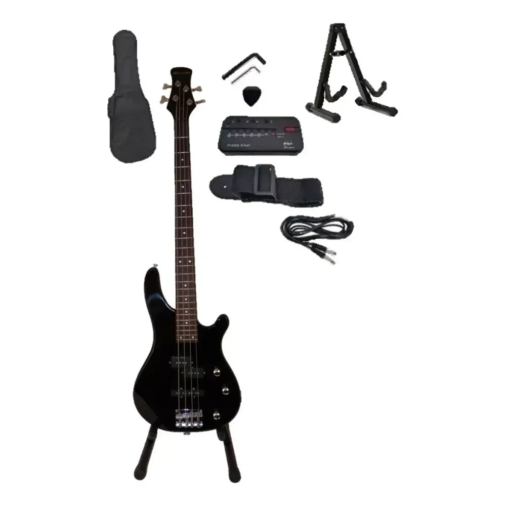 NEB20WBK Paq. Bajo Eléctrico Negro BELLATOR