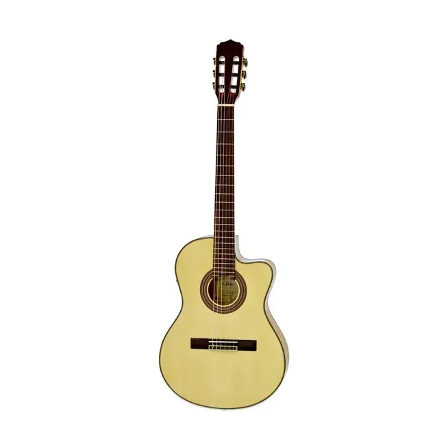 Guitarra Electro Clásica Aria Con Recorte Natural