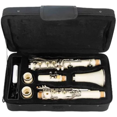 Clarinete   CL-01 Blanco Marca Symphonic.