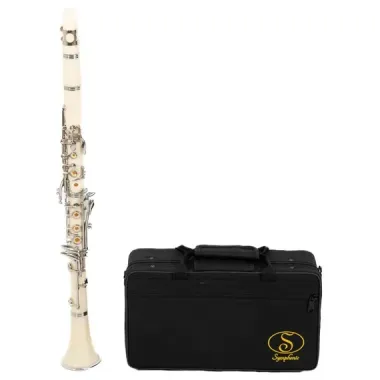 Clarinete   CL-01 Blanco Marca Symphonic.