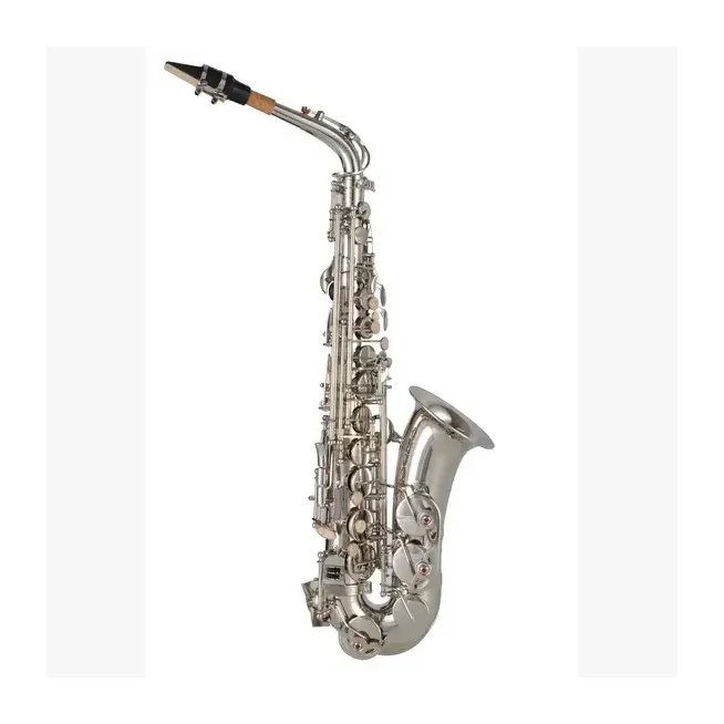 Sax Alto Nickel Plateado Tone Eb Key High F Marca  Symphonic.