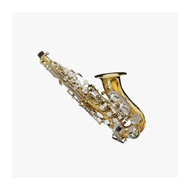 Sax Soprano SP-06 Curvo Tone Bb Key Laqueado - SP-06 Marca Symphonic.