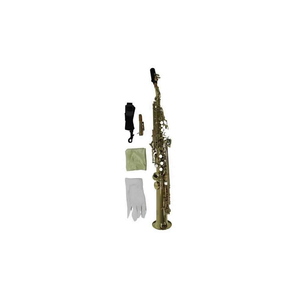 Saxofon Soprano Recto  Bb Laqueado SST-400L Marca Symphonic.