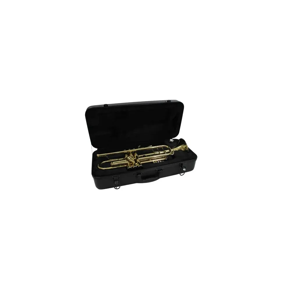 Trompeta En Bb Laqueada 2 Postes Marca Symphonic.
