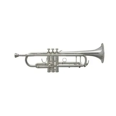 Trompeta   En Bb niquelada 2 Postes Marca Symphonic.