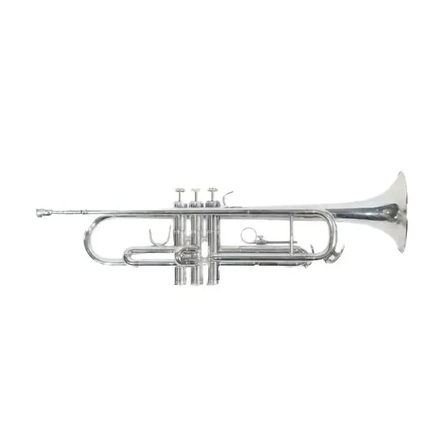 Trompeta Symphonic Plateada En Bb Doble Llave TR-300S