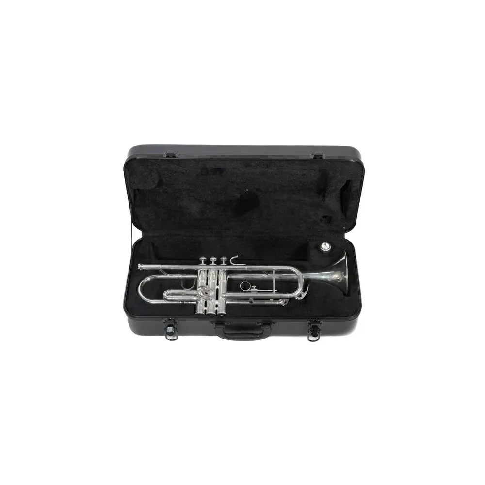 Trompeta Symphonic Plateada En Bb Doble Llave TR-300S