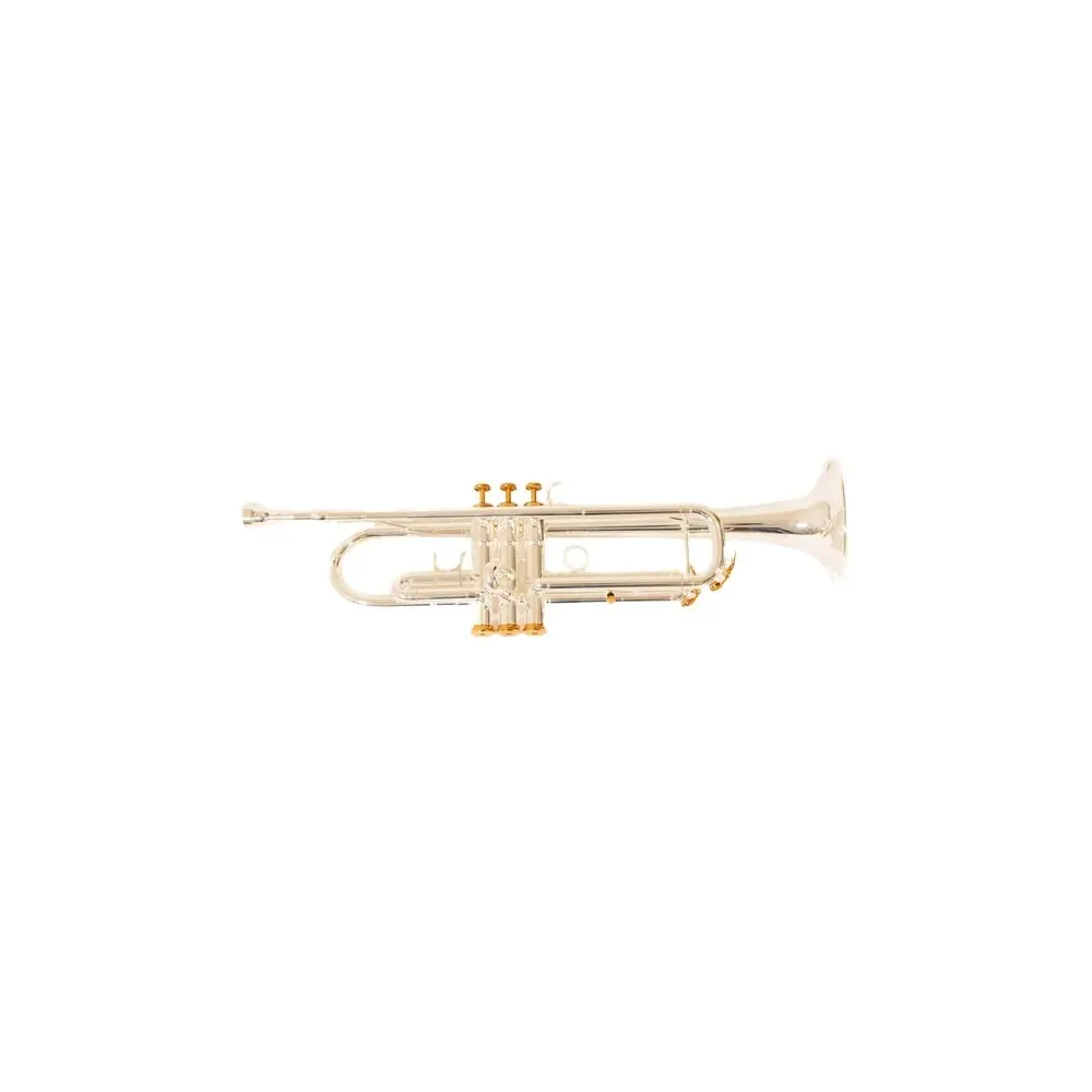 Trompeta Plateada Dorada Bb Bell 123.5m Marca Synphonic.