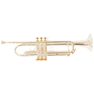 Trompeta Plateada Dorada Bb Bell 123.5m Marca Synphonic.