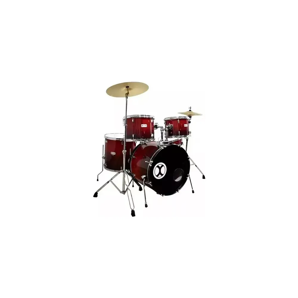 EXBT075 Batería profesional aros cromados 5 pzas: Caoba EXTREME