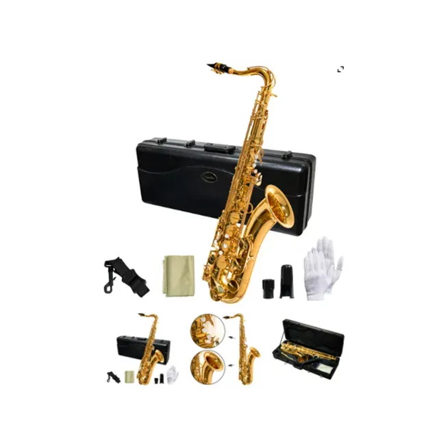 SLSX028 Saxofón tenor Bb dorado tipo YAMAHA SILVERTONE