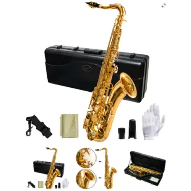 SLSX028 Saxofón tenor Bb dorado tipo YAMAHA SILVERTONE