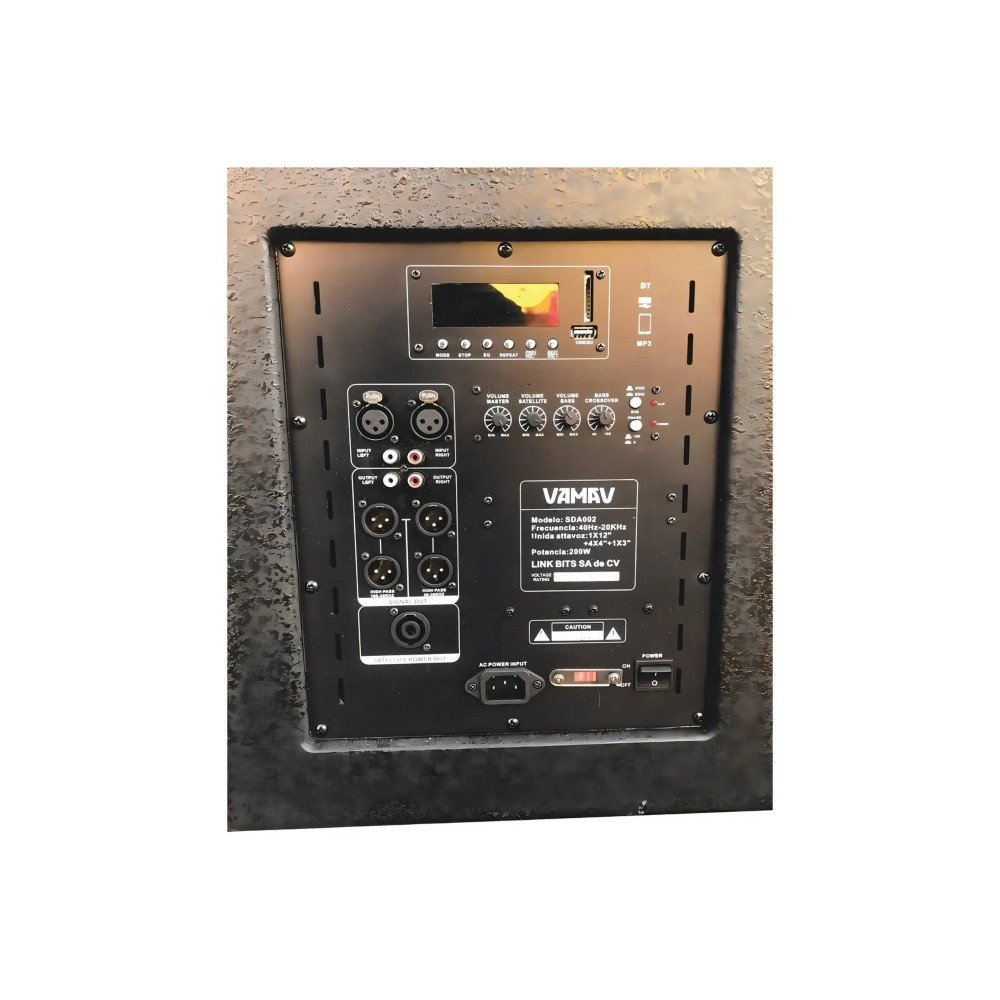 Sistema de audio VAMAV AURA 12 de 500W RMS con subwoofer activo de 12"