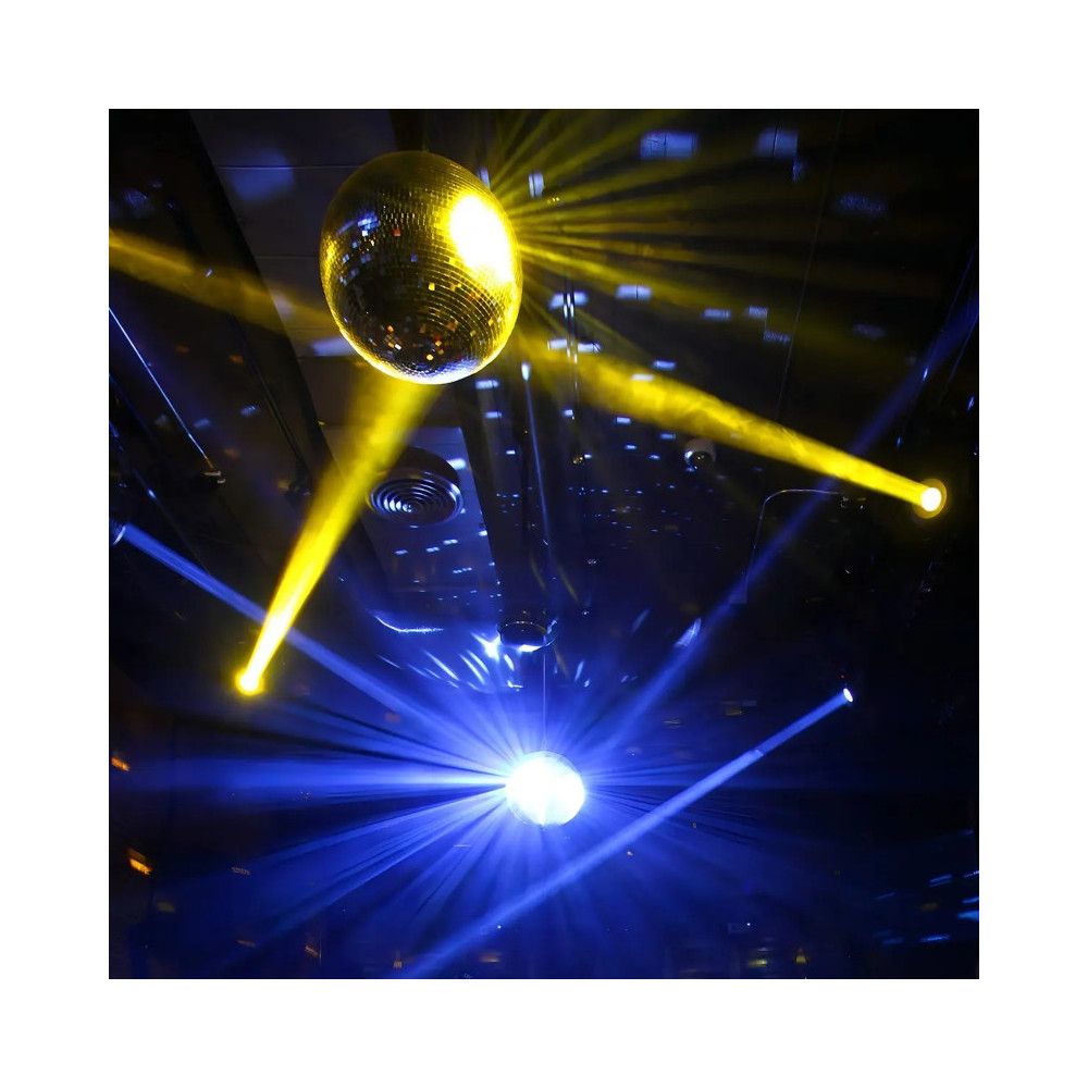 Es el accesorio perfecto para crear un auténtico ambiente disco en fiestas, eventos y montajes profesionales.