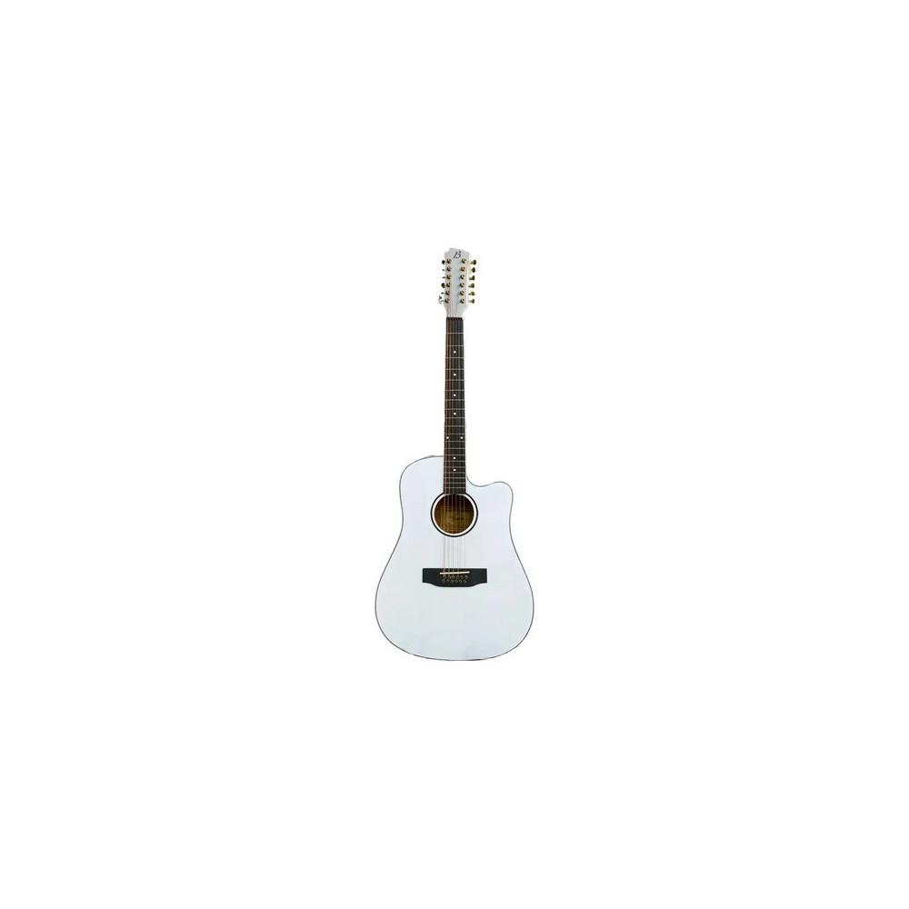 GA4012WH Guitarra Electroacustica 12 Cuerdas Docerola Blanca BAMBOO