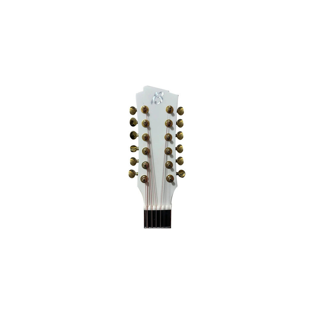 GA4012WH Guitarra Electroacustica 12 Cuerdas Docerola Blanca BAMBOO