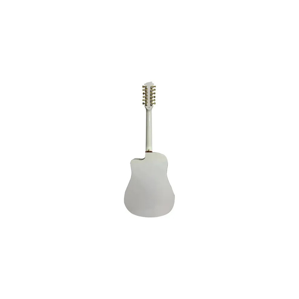 GA4012WH Guitarra Electroacustica 12 Cuerdas Docerola Blanca BAMBOO