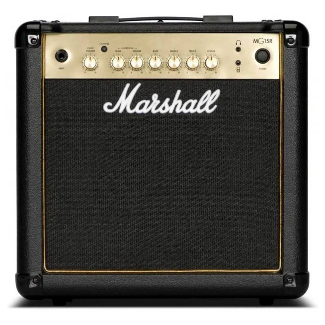 MG15R Amplificador Eléctrico 15w Para Guitarra Con Reverb Negro MARSHALL