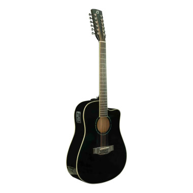 GA4012BKQAR Guitarra Electroacústica   Ga-4012-bk-q Docerola Negra BAMBOO
