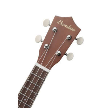 U21BLACKMANDALA Ukulele soprano Negro con Mandala BAMBOO