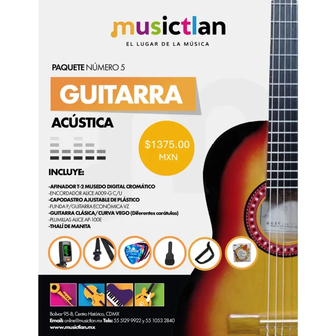 PQ1 Paquete guitarra clásica VEGO