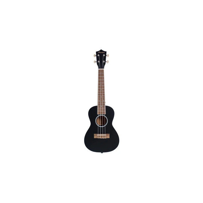 U23UK Ukelele Concierto Estudio Negro Con Funda