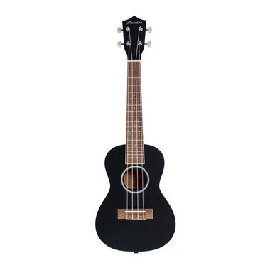 U23UK Ukelele Concierto Estudio Negro Con Funda