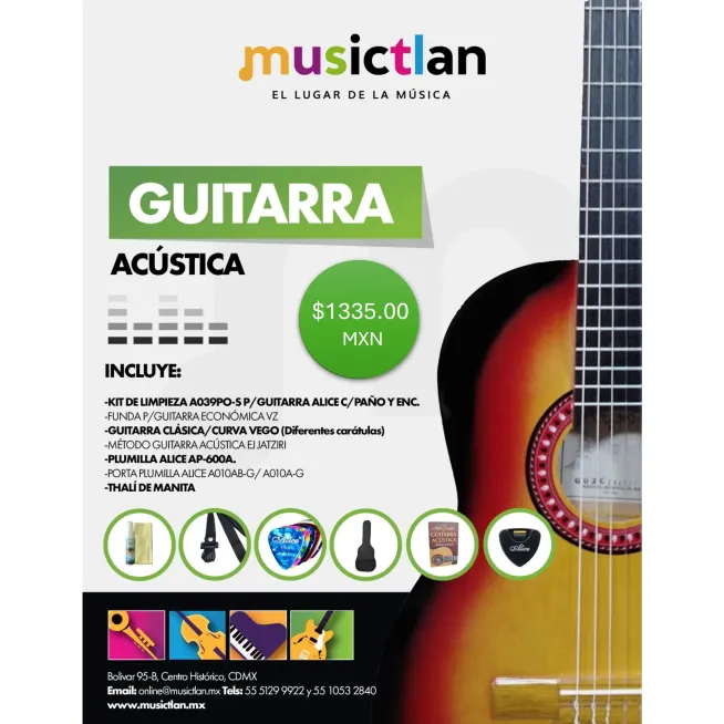 PQ2 Paquete guitarra clásica VEGO