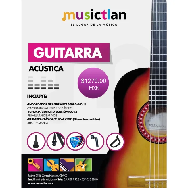 PQ4 Paquete guitarra clásica VEGO
