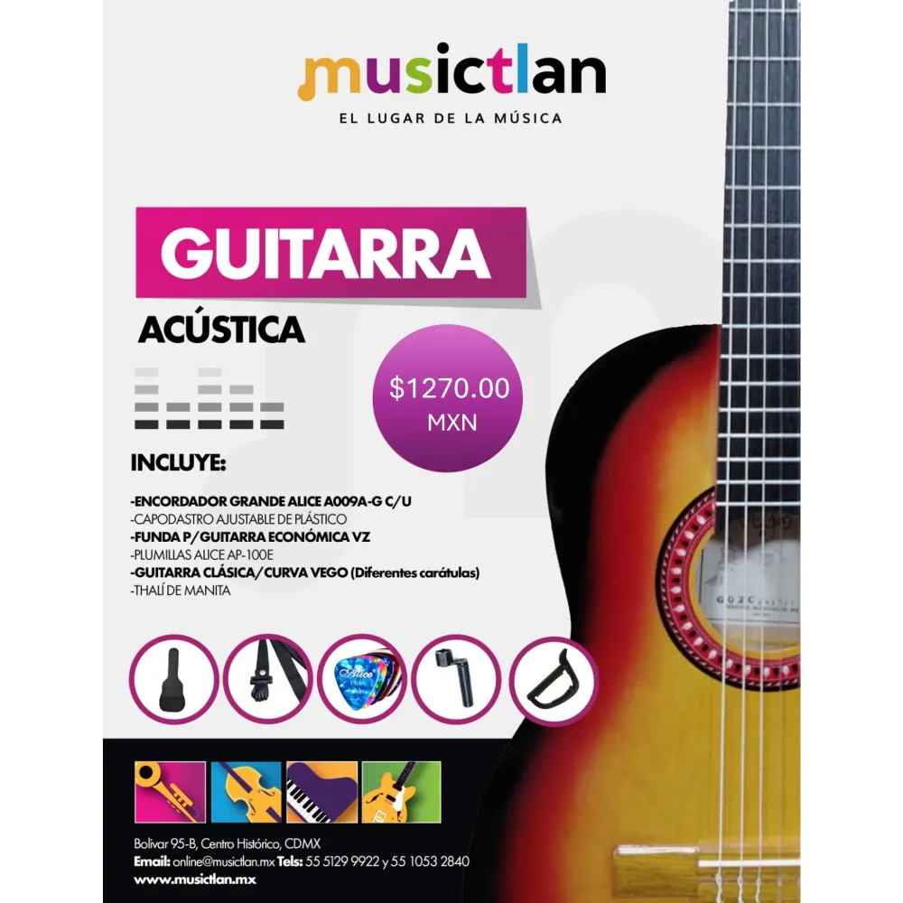 PQ4 Paquete guitarra clásica VEGO