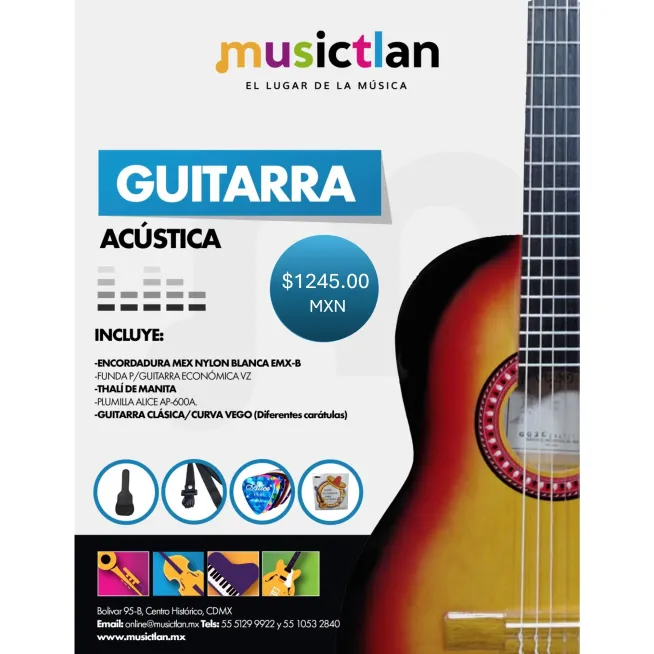 PQ5 Paquete guitarra clásica VEGO