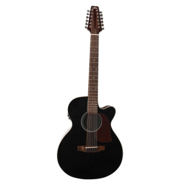 Guitarra Electroacústica Docerola ARIA FET-R1/12 BKTP Negra 12 Cuerdas
