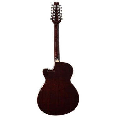 Guitarra Electroacústica Docerola ARIA FET-R1/12 BKTP Negra 12 Cuerdas