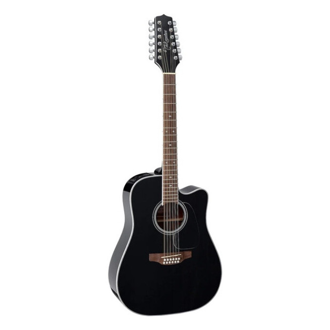 Takamine GD38CE BLK Guitarra Docerola Electroacústica Negra