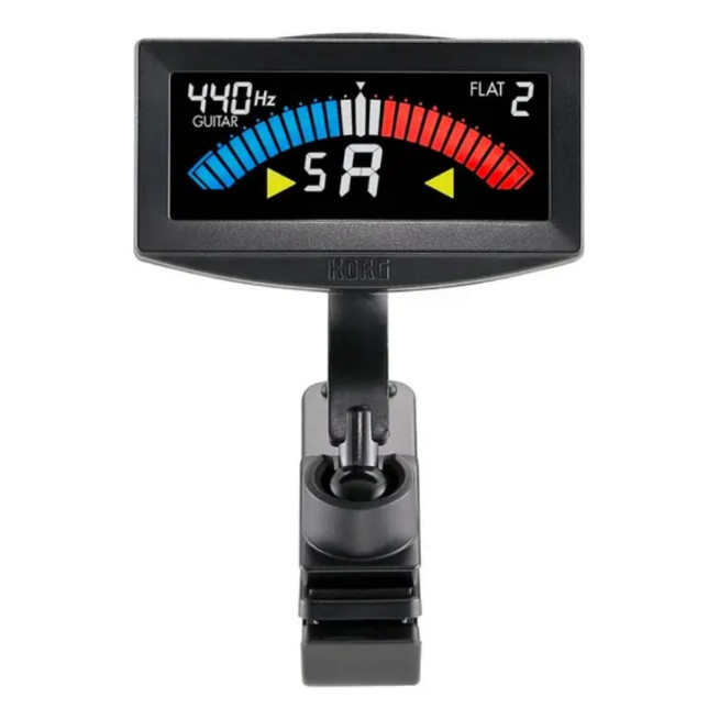 KORG AW4GBK PitchCrow-G Afinador de Clip para Guitarra y Bajo