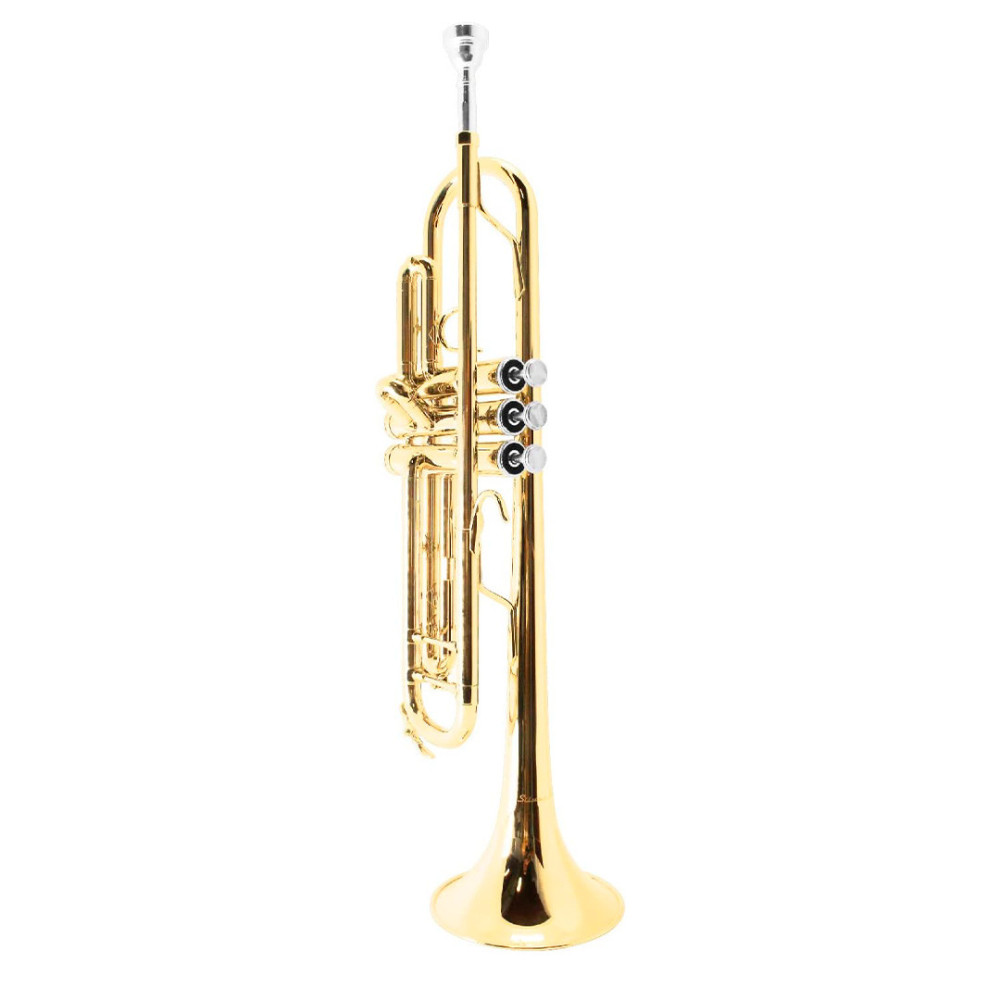 SLTP007 Trompeta Sib Laqueada con doble llave marca SILVERTONE
